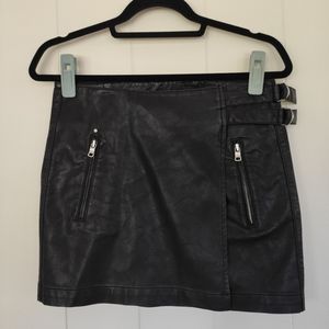 NWOT Armani Exhange Faux Leather Skirt